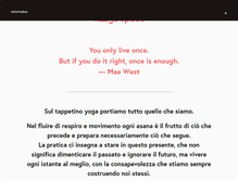 Tablet Screenshot of milanoyogaspace.com